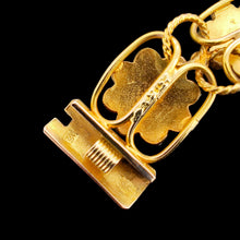 Load image into Gallery viewer, Vintage 14ct Gold Turquoise Flower Cluster Bracelet