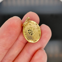 Load image into Gallery viewer, Antique 15ct Gold Memorial Locket Back Pendant