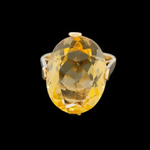 Load image into Gallery viewer, Antique 15ct Yellow Gold Citrine Solitaire Ring