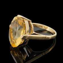 Load image into Gallery viewer, Antique 15ct Yellow Gold Citrine Solitaire Ring