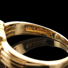 Load image into Gallery viewer, Victorian 18ct Yellow Gold Old Cut Diamond Horseshoe Ring