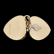 Load image into Gallery viewer, Vintage 9ct Yellow Gold and Palladium Heart Shaped Locket