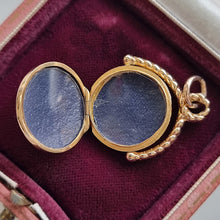 Load image into Gallery viewer, Vintage 9ct Gold Old Cut Diamond Swivel Locket