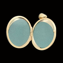 Load image into Gallery viewer, Vintage 9ct Yellow Gold Diamond Oval Locket inside