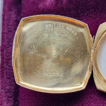 Load image into Gallery viewer, Vintage 9ct Gold Cushion Shaped Locket, Hallmarked Chester 1940 hallmark