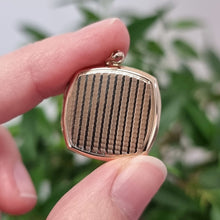 Load image into Gallery viewer, Vintage 9ct Gold Cushion Shaped Locket, Hallmarked Chester 1940 in hand