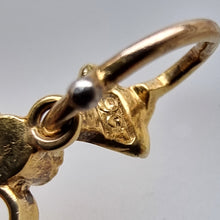 Load image into Gallery viewer, Antique 9ct Gold Aquamarine and Pearl Pendant stamp