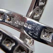 Load image into Gallery viewer, Vintage 18ct White Gold Diamond Bow Necklace Birmingham 1996 hallmark