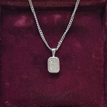 Load image into Gallery viewer, 18ct White Gold Princess Cut Diamond Pendant, 0.26ct front, in box