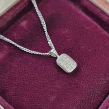 Load image into Gallery viewer, 18ct White Gold Princess Cut Diamond Pendant, 0.26ct in box