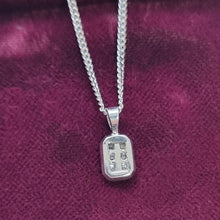 Load image into Gallery viewer, 18ct White Gold Princess Cut Diamond Pendant, 0.26ct back, in box