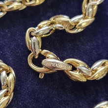 Load image into Gallery viewer, Chimento 18ct Yellow & White Gold Fancy Link Necklace clasp stamp