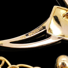 Load image into Gallery viewer, A rose gold link from a necklace, showing a 9ct gold hallmark