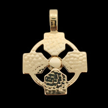 Load image into Gallery viewer, 9ct Yellow Gold Emerald Celtic Cross Pendant