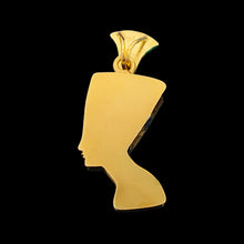 Load image into Gallery viewer, 18ct Yellow Gold Diamond and Enamel Nefertiti Pendant