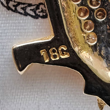 Load image into Gallery viewer, 18ct Gold Diamond Elephant Pendant 18G stamp