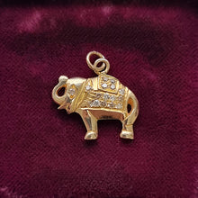 Load image into Gallery viewer, 18ct Gold Diamond Elephant Pendant in box