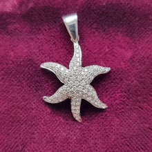 Load image into Gallery viewer, 18ct White Gold Diamond Starfish Pendant front