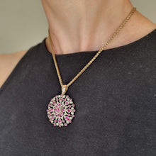 Load image into Gallery viewer, Antique 9ct Gold & Silver Ruby and Pearl Pendant