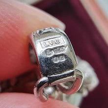 Load image into Gallery viewer, 18ct White Gold Abstract Pearl and Diamond Pendant hallmark