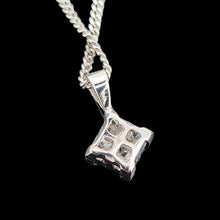 Load image into Gallery viewer, 18ct White Gold Princess Cut Diamond Pendant 0.50ct with Chain