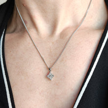 Load image into Gallery viewer, 18ct White Gold Princess Cut Diamond Pendant 0.50ct with Chain
