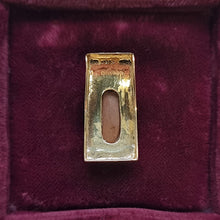 Load image into Gallery viewer, Vintage 14ct Yellow Gold Black Opal Pendant back, in box