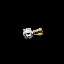 Load image into Gallery viewer, 18ct Yellow & White Gold Brilliant Cut and Baguette Cut Diamond Pendant side
