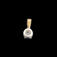 Load image into Gallery viewer, 18ct Yellow & White Gold Brilliant Cut and Baguette Cut Diamond Pendant back
