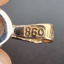 Load image into Gallery viewer, 18ct Yellow & White Gold Brilliant Cut and Baguette Cut Diamond Pendant 860 stamp to halter