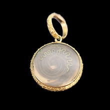 Load image into Gallery viewer, Antique 15ct Gold Emerald and Pearl Mourning Locket Back Pendant