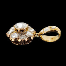 Load image into Gallery viewer, Antique 18ct Yellow Gold Rose Cut Diamond Cluster Pendant, 0.88ct