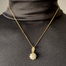 Load image into Gallery viewer, Antique 18ct Yellow Gold Rose Cut Diamond Cluster Pendant, 0.88ct