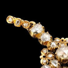 Load image into Gallery viewer, Antique 18ct Yellow Gold Rose Cut Diamond Cross Pendant