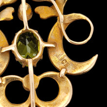 Load image into Gallery viewer, A close-up of a stamp on the back of a gold pendant