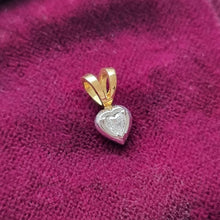 Load image into Gallery viewer, 18ct Yellow & White Gold Heart Diamond Pendant in box