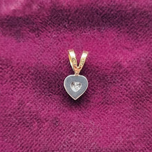 Load image into Gallery viewer, 18ct Yellow & White Gold Heart Diamond Pendant back