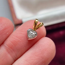 Load image into Gallery viewer, 18ct Yellow & White Gold Heart Diamond Pendant in hand