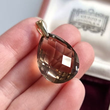 Load image into Gallery viewer, Vintage 9ct Yellow Gold Smokey Quartz Pendant