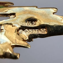 Load image into Gallery viewer, Vintage 9ct Gold Abstract Pearl Pendant and Chain 1965 hallmark