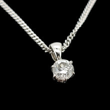 Load image into Gallery viewer, 18ct White Gold Diamond 0.43ct Solitaire Pendant with Chain