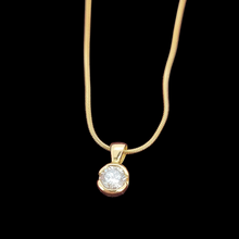 Load image into Gallery viewer, 18ct Yellow Gold Diamond 0.40ct Solitaire Pendant with Chain front