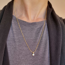 Load image into Gallery viewer, 18ct Yellow Gold Diamond 0.40ct Solitaire Pendant with Chain modelled