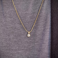 Load image into Gallery viewer, 18ct Yellow Gold Diamond 0.40ct Solitaire Pendant with Chain modelled