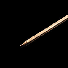 Load image into Gallery viewer, A sapphire and pearl tie pin in yellow gold, on a black background