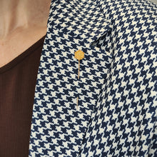 Load image into Gallery viewer, An antique diamond tie or stick pin in yellow gold, modelled on the lapel of a houndstooth pattern jacket