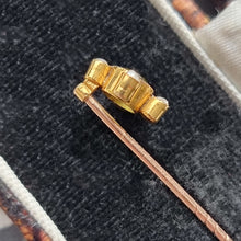 Load image into Gallery viewer, Antique 15ct & 9ct Gold Peridot and Pearl Tie/Stick Pin head, side