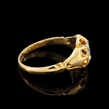 Load image into Gallery viewer, Edwardian 18ct Gold Sapphire and Diamond Cluster Ring, Hallmarked Chester 1906