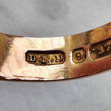 Load image into Gallery viewer, Victorian 9ct Gold Turquoise Mizpah Ring, Hallmarked Birmingham 1876