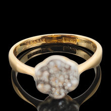 Load image into Gallery viewer, Antique 18ct Yellow and White Gold Old Cut Diamond Cluster Ring